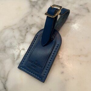 Louis Vuitton Paris Blue Epi Leather Luggage Tag AUTHENTIC LV